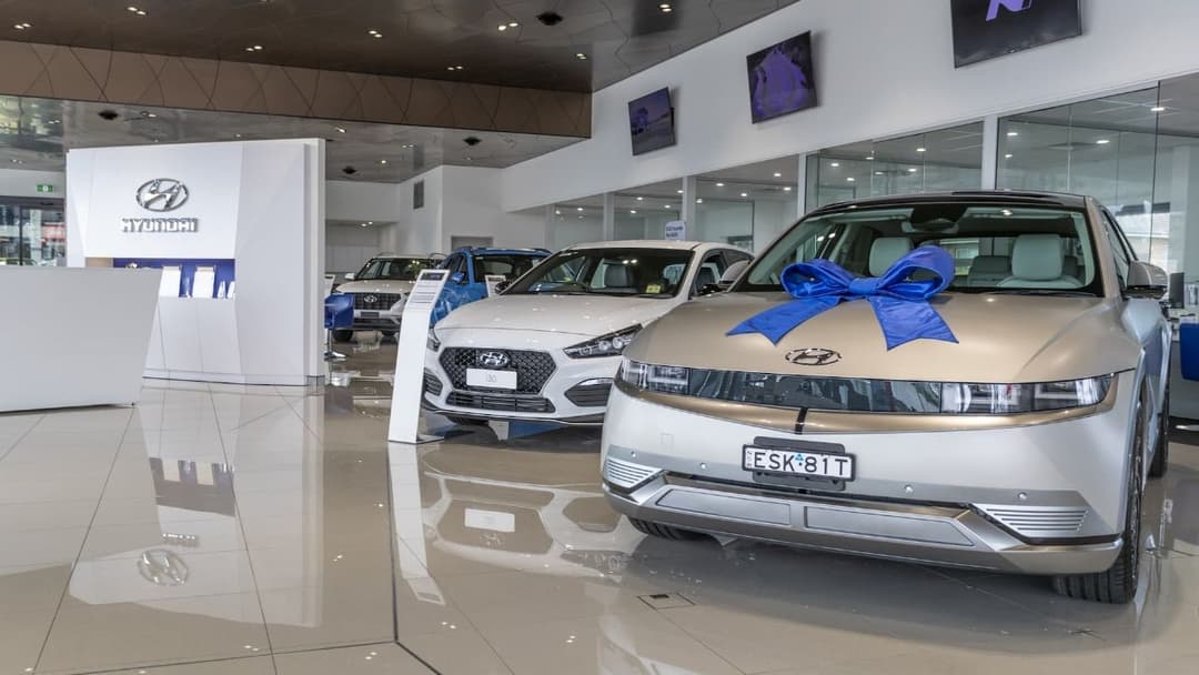 Hyundai EV lineup on display at an Australian dealership Hyundai EV lineup on display at an Australian dealership