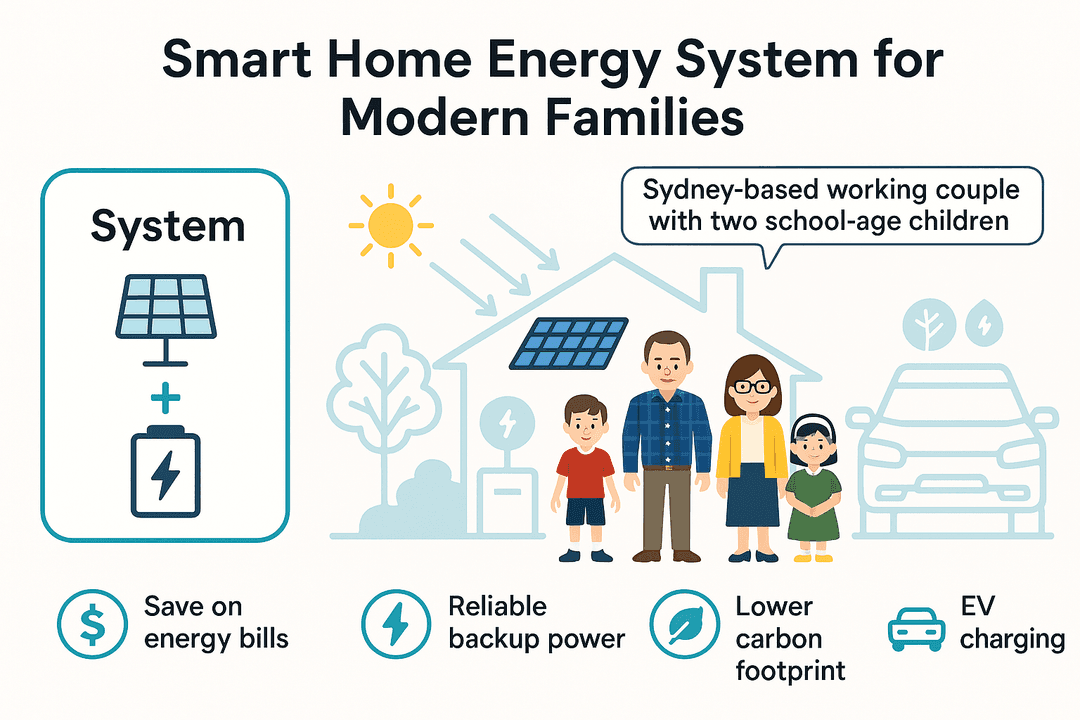 Typical Australian energy user: working couple and children. Typical Australian energy user: working couple and children.