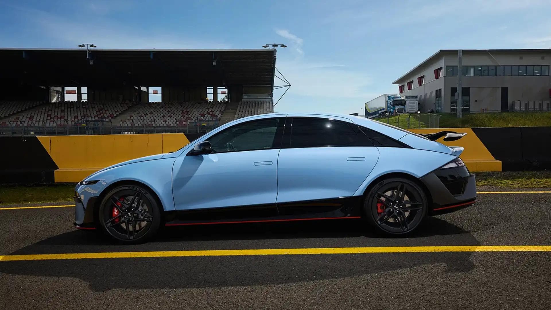 2026 Hyundai Ioniq 6 N in Performance Blue at Sydney Motorsport Park 2026 Hyundai Ioniq 6 N in Performance Blue at Sydney Motorsport Park