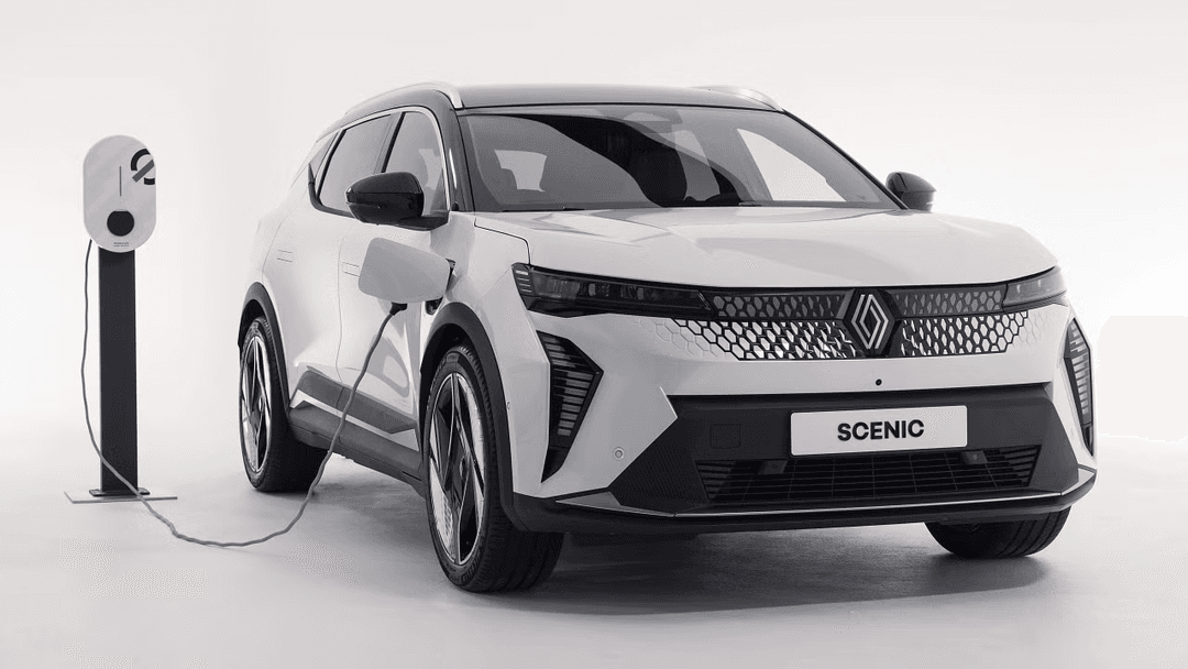2026 Renault Scenic E-Tech electric SUV front three-quarter view 2026 Renault Scenic E-Tech electric SUV front three-quarter view