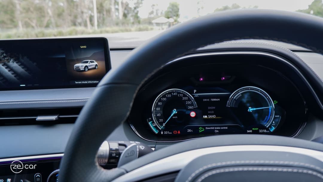 Genesis Electrified GV70 terrain and boost mode