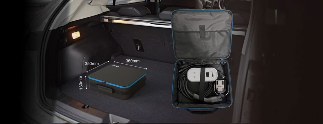 MSI EZgo Smart EV portable charger with carry case, cables and wall holder MSI EZgo Smart EV portable charger with carry case, cables and wall holder