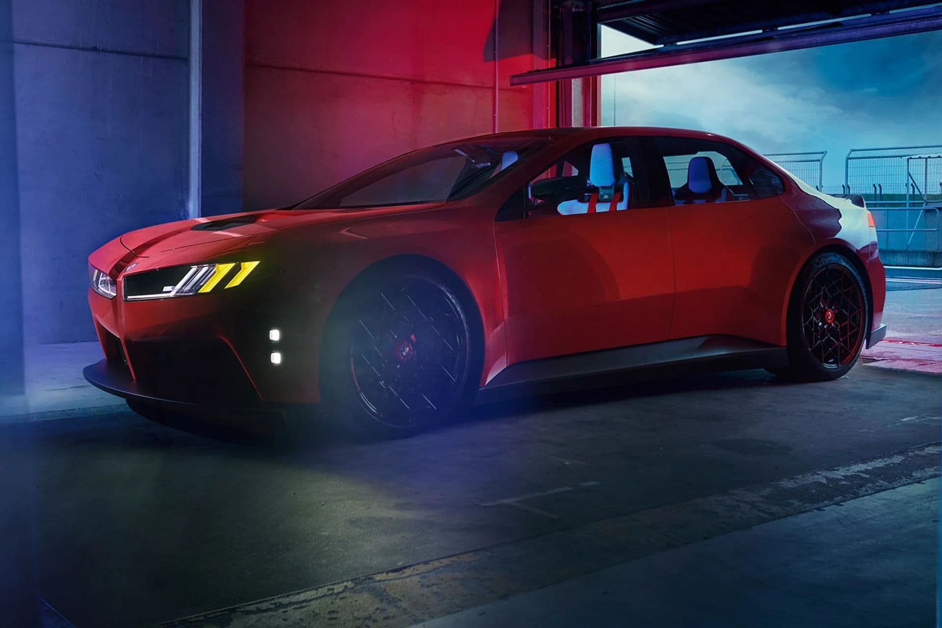 BMW M Concept Neue Klasse front three-quarter view BMW M Concept Neue Klasse front three-quarter view