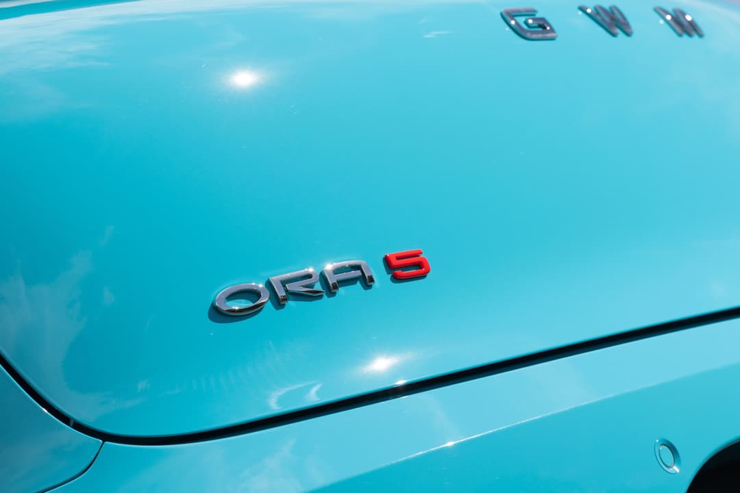 GWM ORA 5 SUV rear view showing LED light bar and tailgate GWM ORA 5 SUV rear view showing LED light bar and tailgate