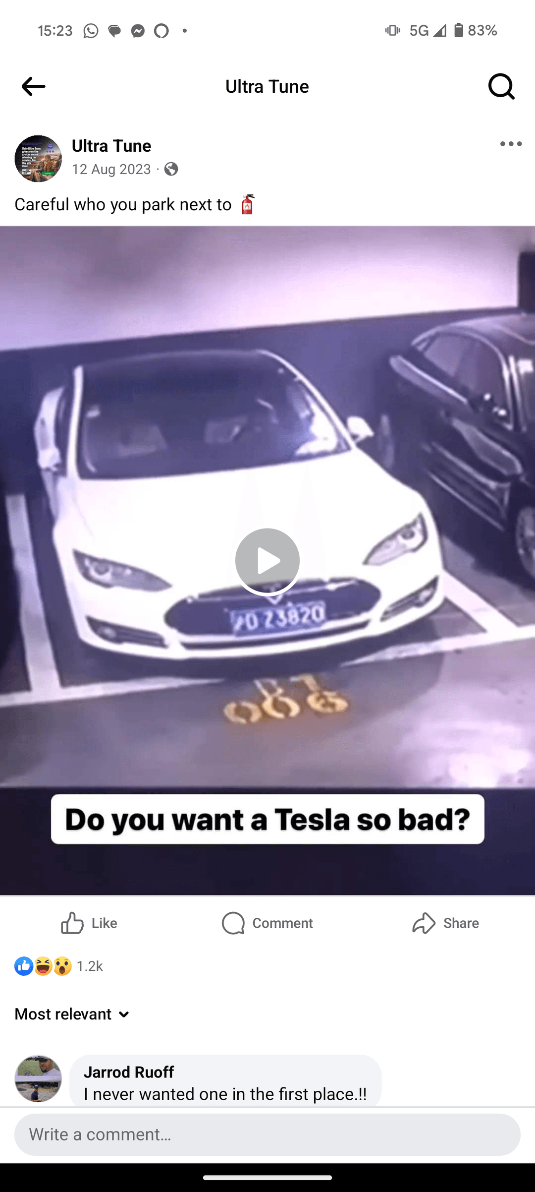 Ultratune anti EV social media post example 3 Ultratune anti EV social media post example 3