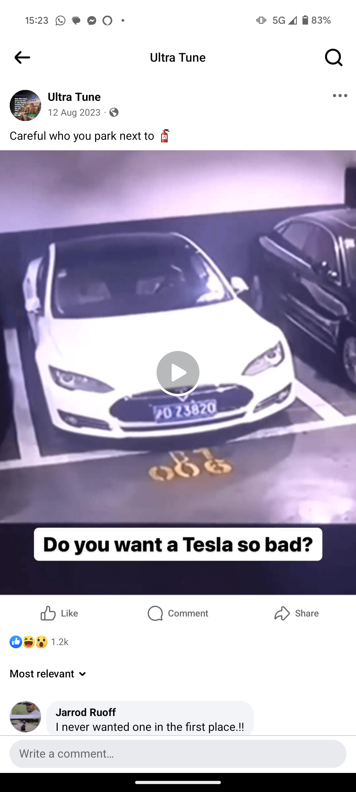 Ultratune anti EV social media post example 3 Ultratune anti EV social media post example 3