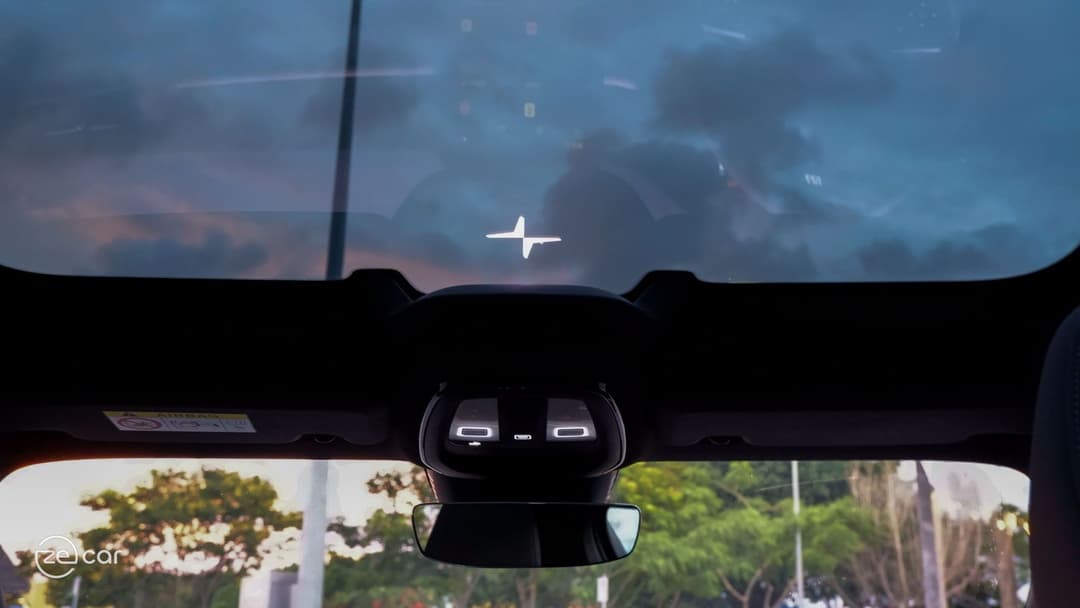 Polestar 2 rear seats and glass roof