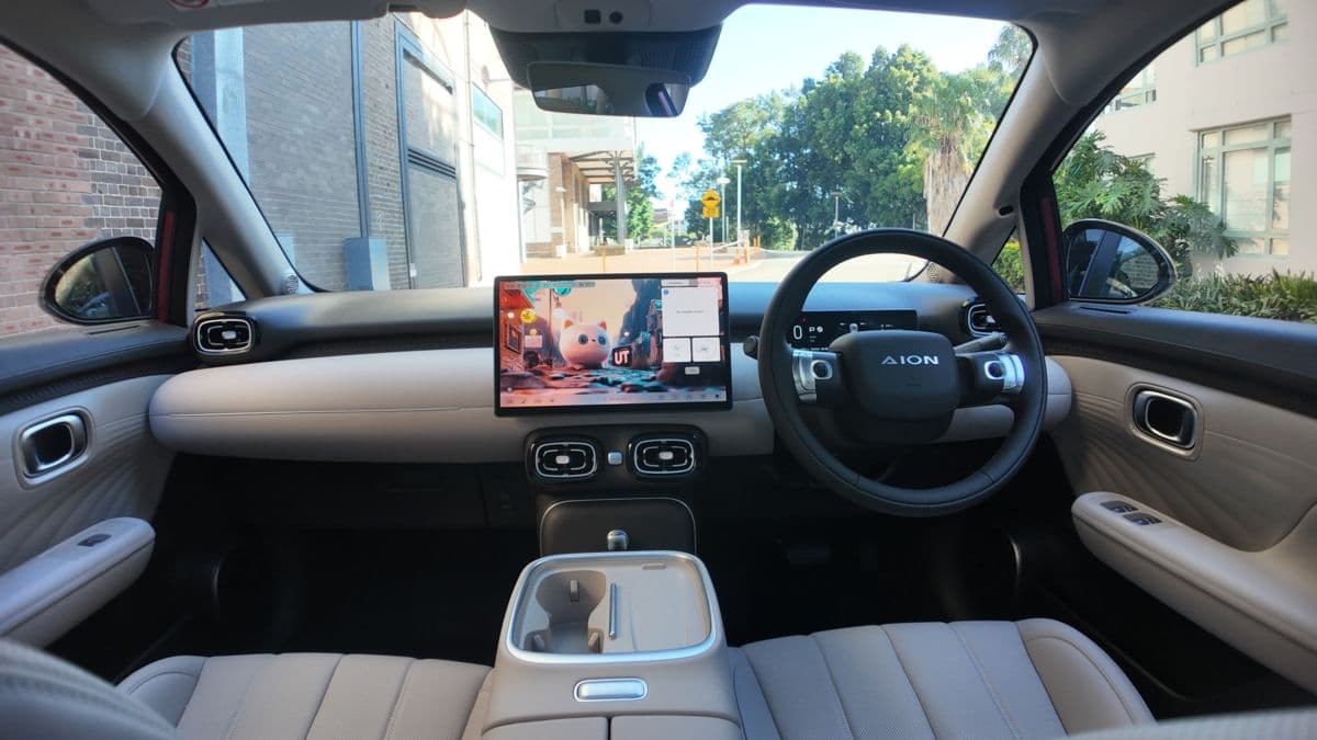 GAC Aion UT interior dashboard and infotainment screen GAC Aion UT interior dashboard and infotainment screen