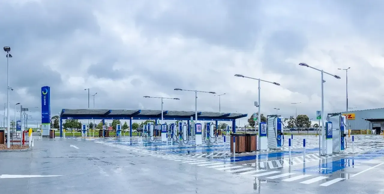 The bp pulse EV charging hub at Melbourne Airport The bp pulse EV charging hub at Melbourne Airport