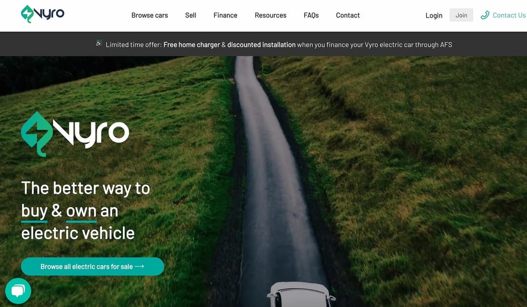 Vyro website home page Vyro website home page