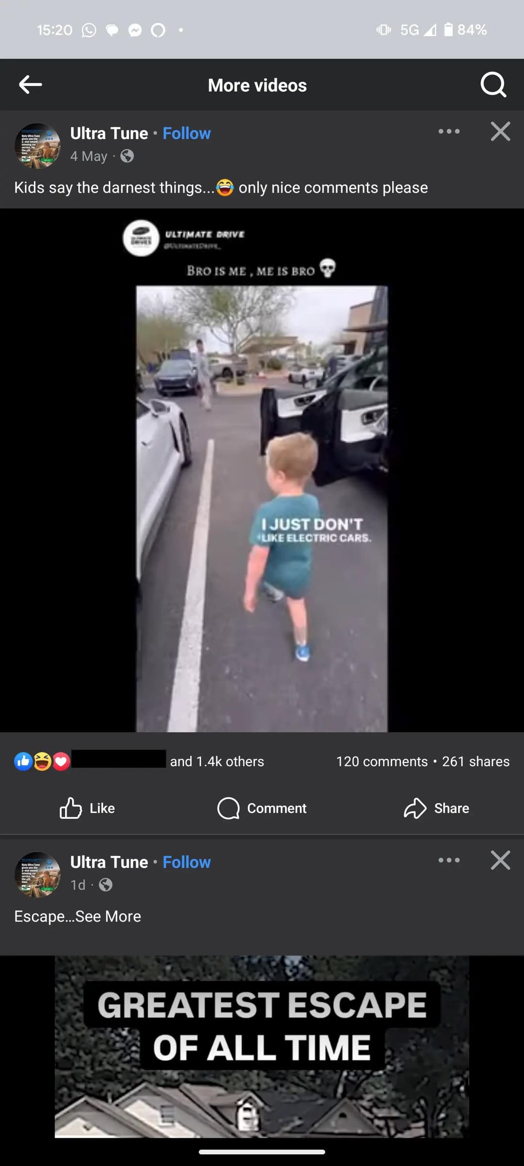 Ultratune anti EV social media post example 2 Ultratune anti EV social media post example 2