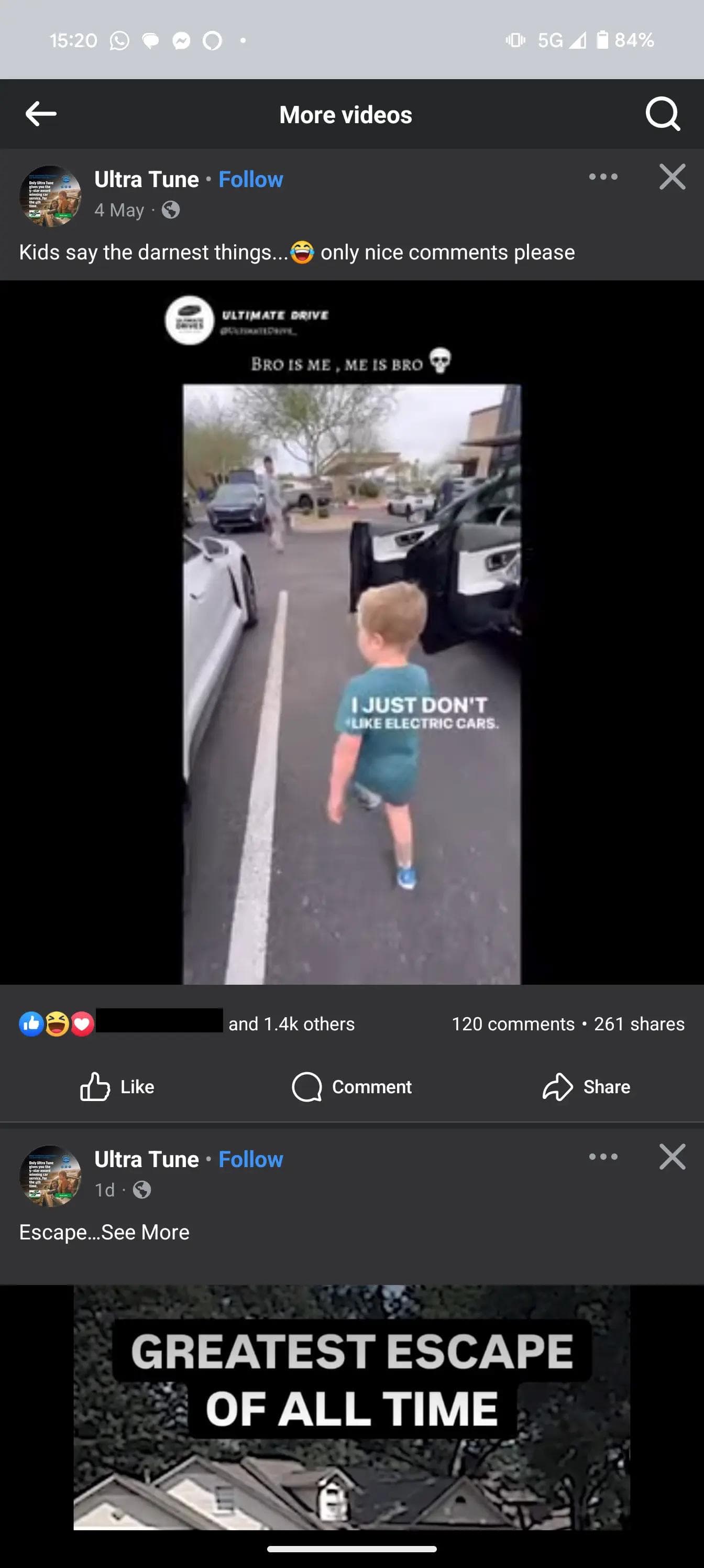Ultratune anti EV social media post example 2 Ultratune anti EV social media post example 2