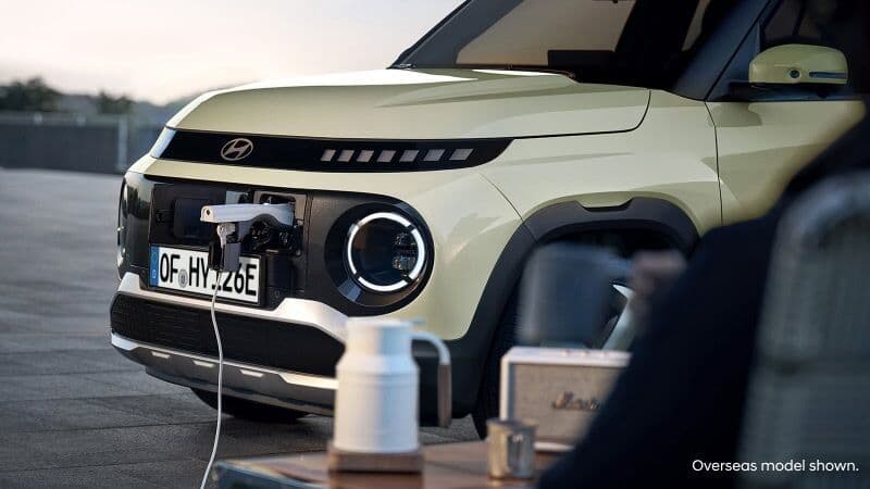 Hyundai Inster charging with V2L Hyundai Inster charging with V2L