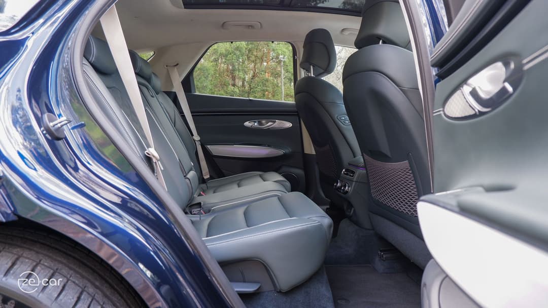 Genesis Electrified GV70 rear row passenger seats Genesis Electrified GV70 rear row passenger seats