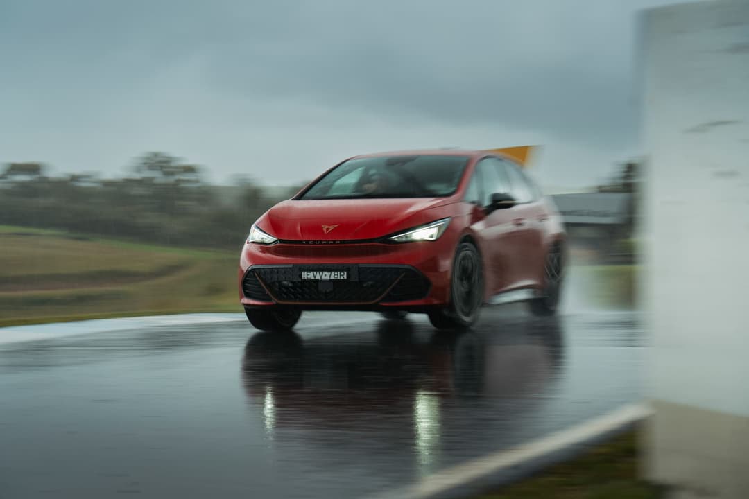 Tesla Model 3 C-pillar and Cupra Born driving