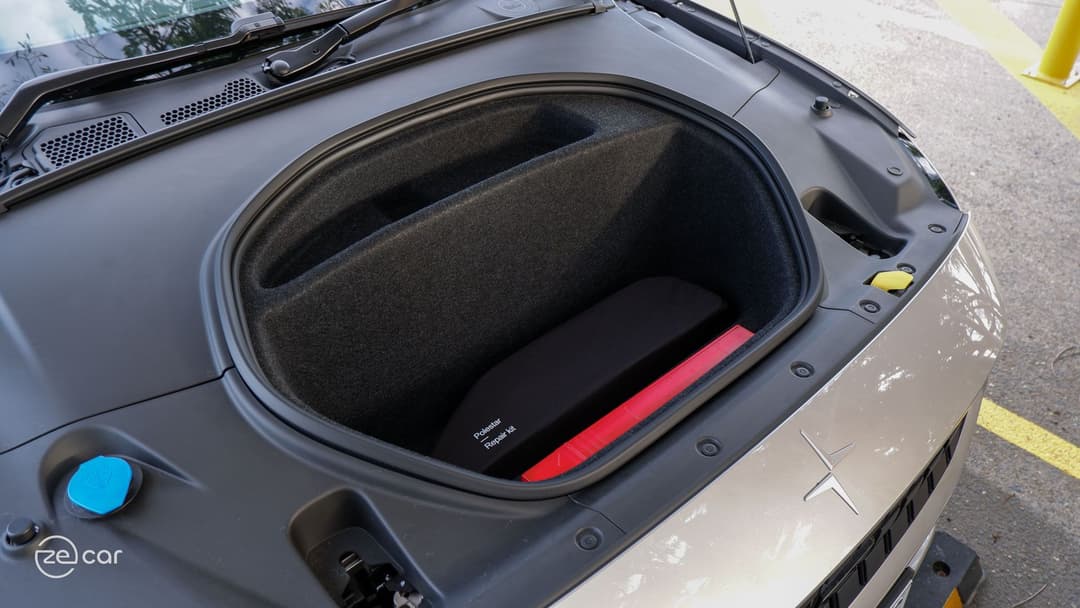 Polestar 2 frunk and rear row hump