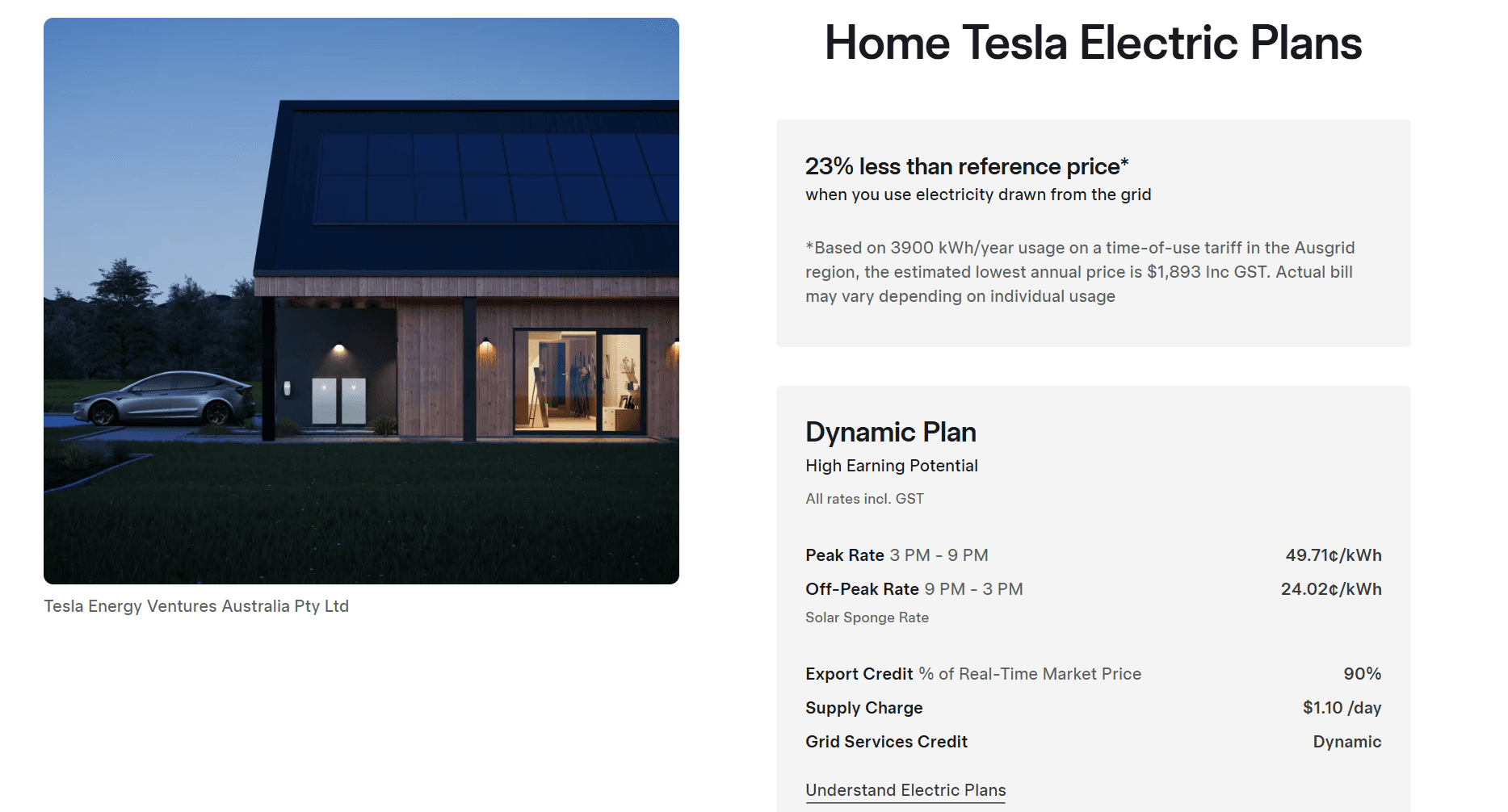 Tesla Electric Dynamic plan Tesla Electric Dynamic plan