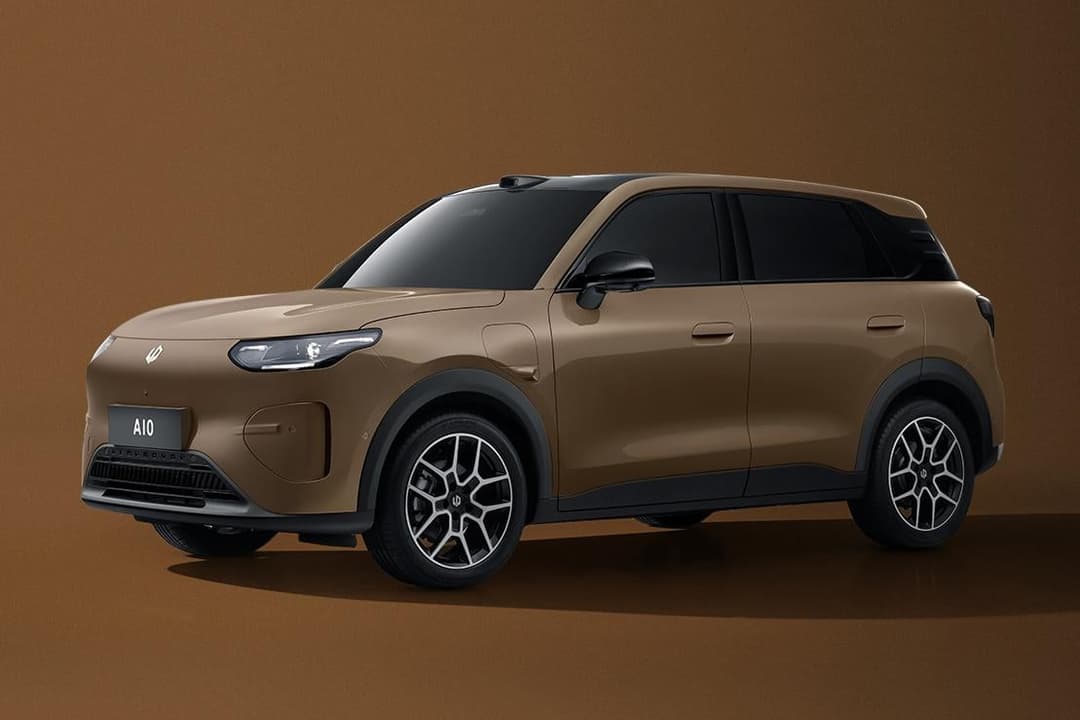 Close-up view of Leapmotor A10 front end showing LiDAR module above windscreen and signature Leapmotor headlight design Close-up view of Leapmotor A10 front end showing LiDAR module above windscreen and signature Leapmotor headlight design