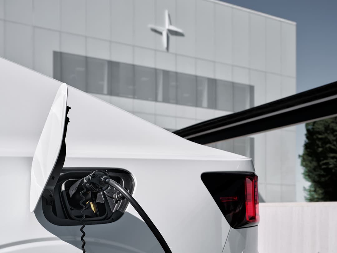 Polestar 2 electric car being charged Polestar 2 electric car being charged