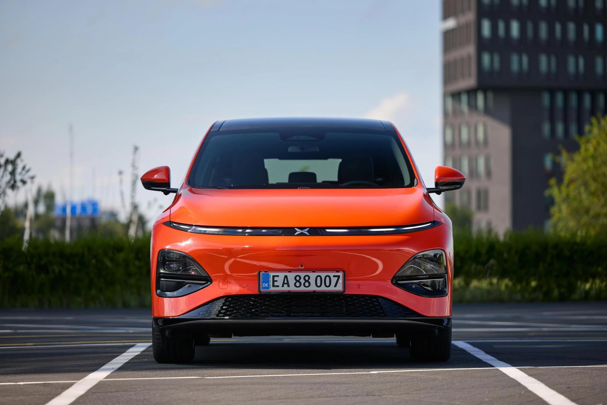 XPeng G6 Long Range electric SUV in orange XPeng G6 Long Range electric SUV in orange