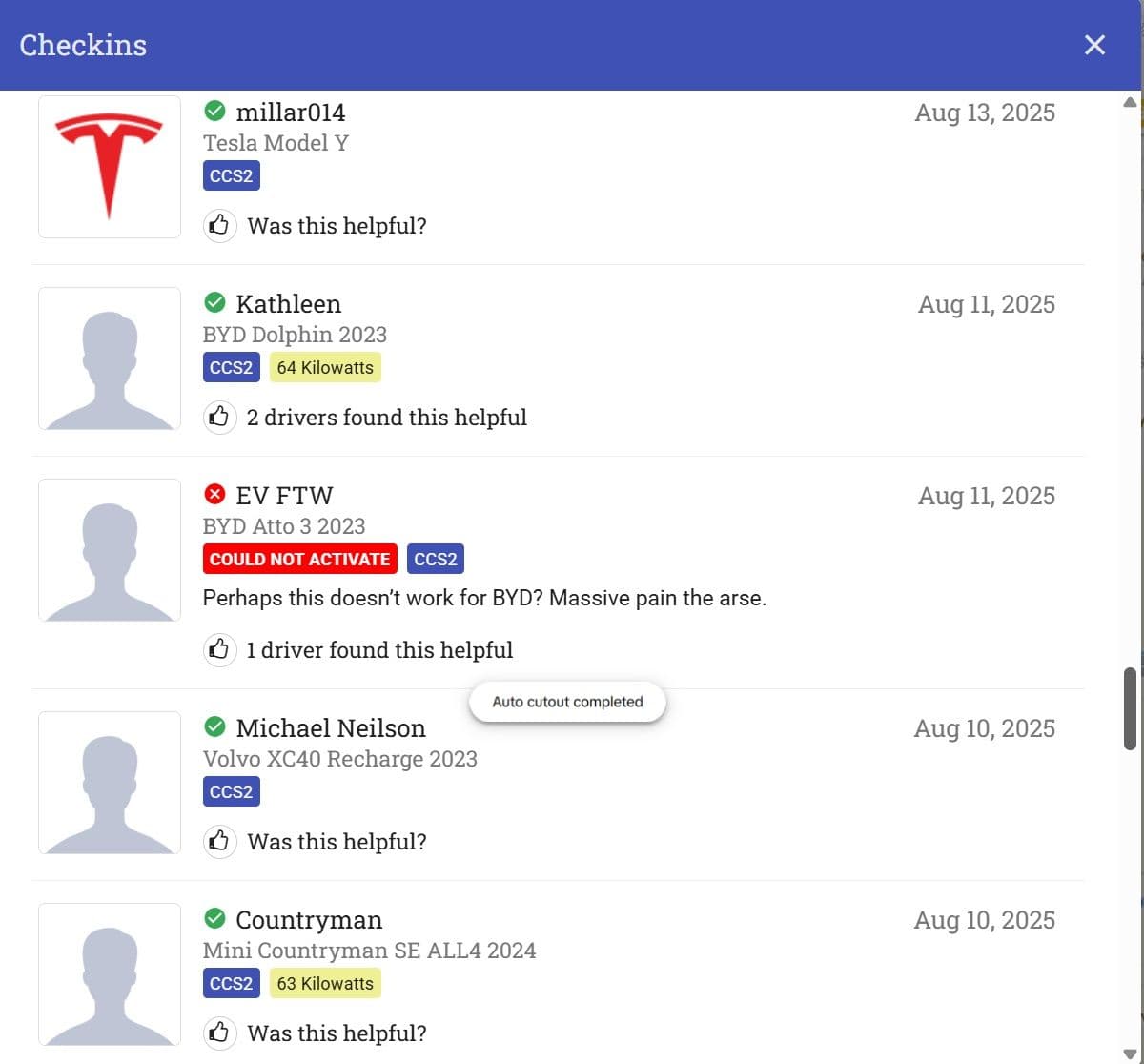 Plugshare Checkins Plugshare Checkins