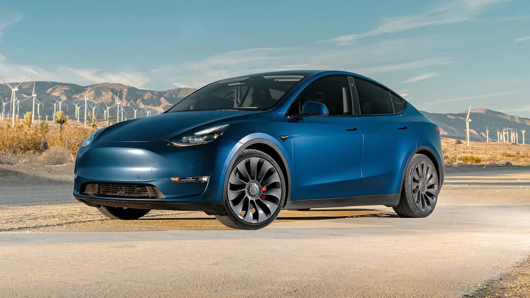 Blue Tesla Model Y Blue Tesla Model Y