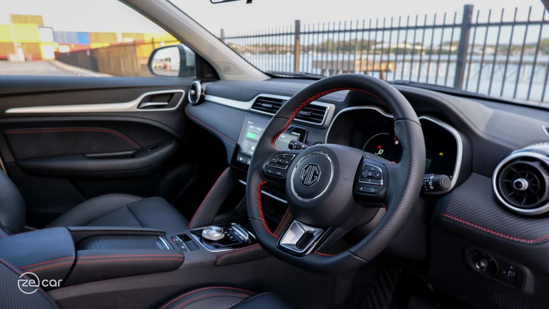MG ZS EV interior and rear seats