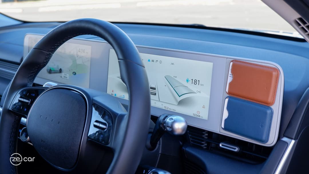 Hyundai Ioniq 5 phone cubby and magnetic board
