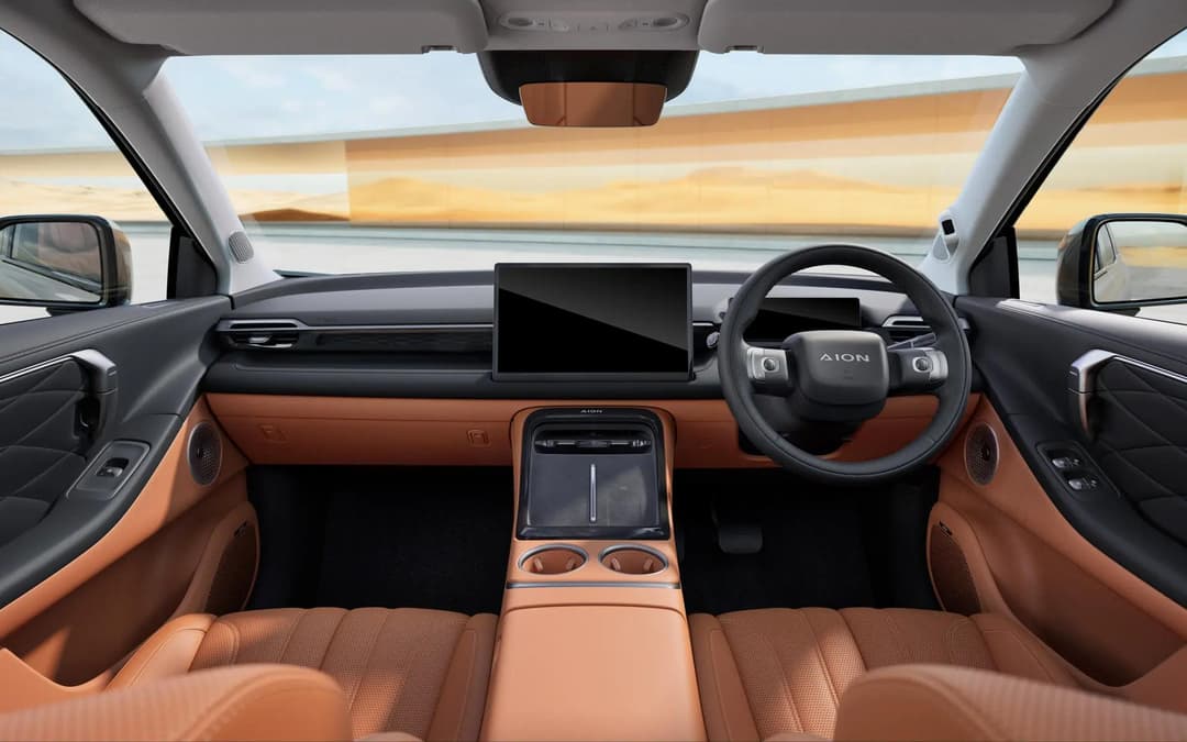 GAC AION V rear cargo area showing spacious boot capacity and flexible loading configuration GAC AION V rear cargo area showing spacious boot capacity and flexible loading configuration