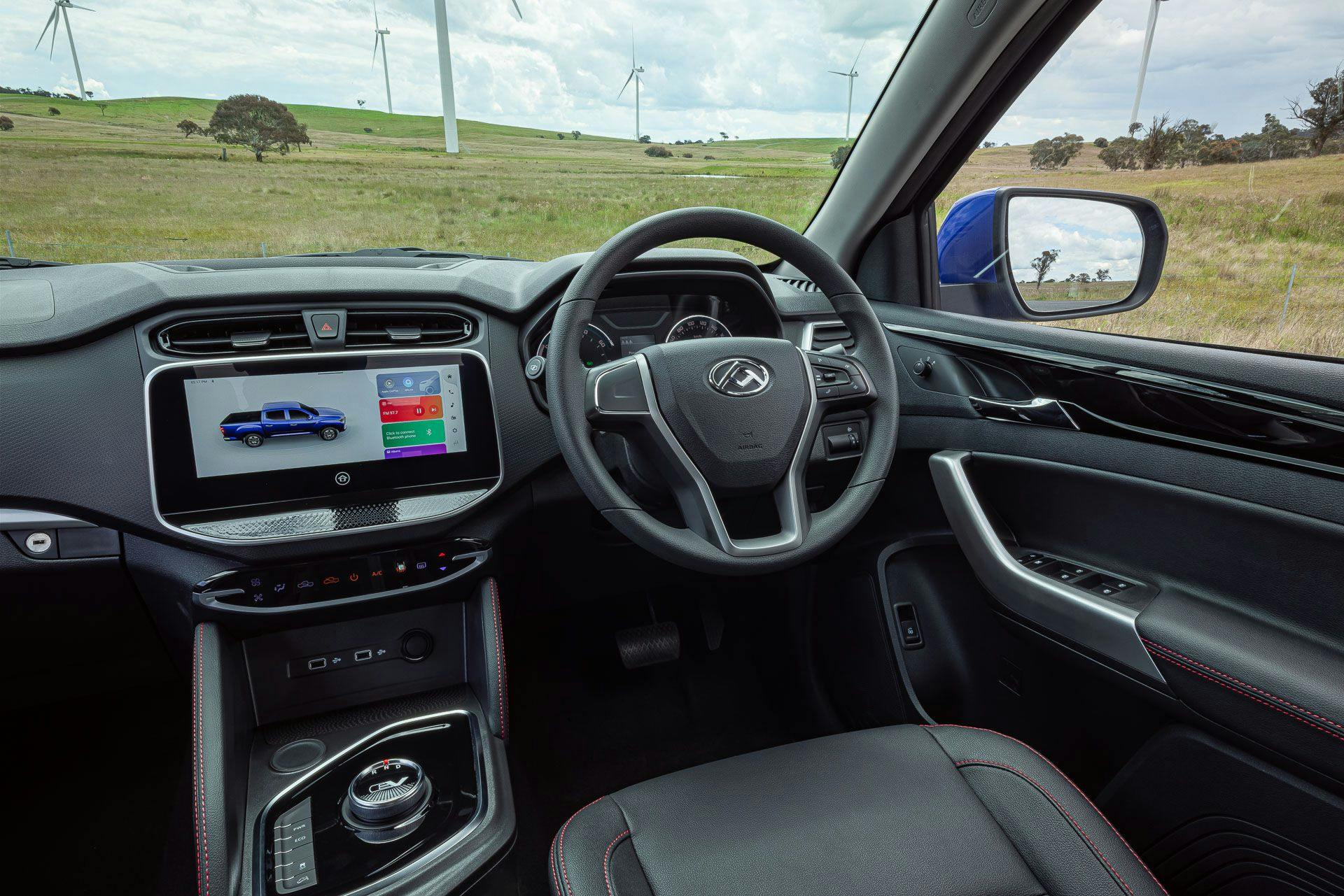 LDV eT60 interior touchscreen and steering wheel