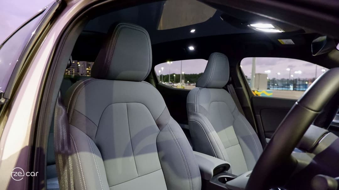 Polestar 2 exterior and seats