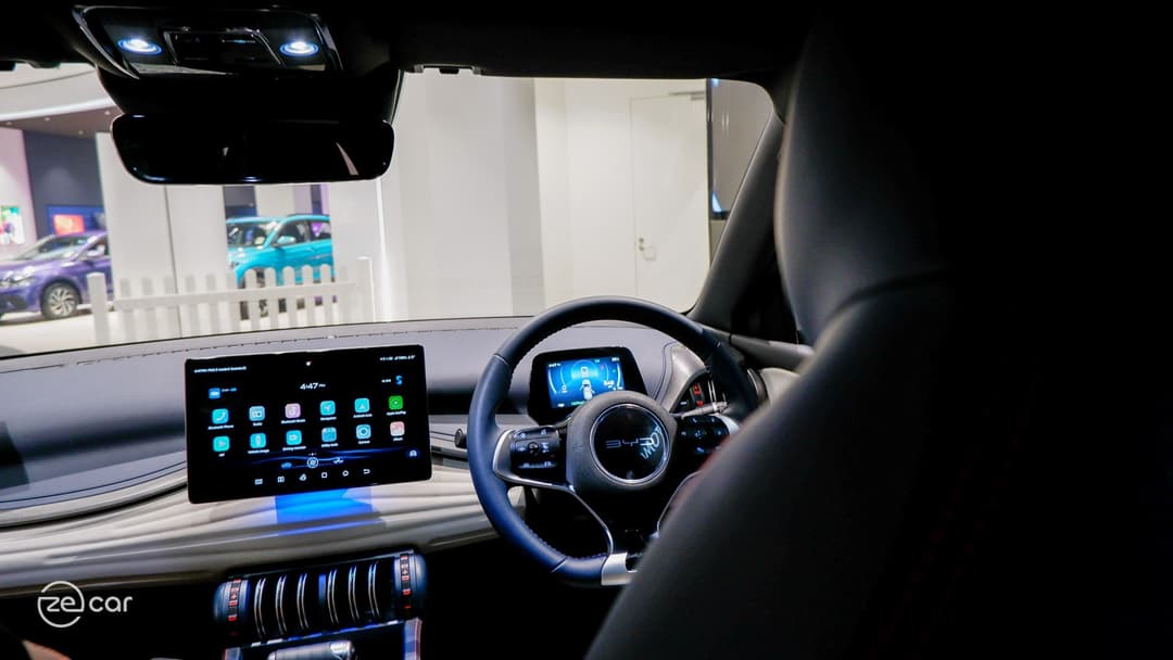 BYD Atto 3 interior dashboard in showroom BYD Atto 3 interior dashboard in showroom