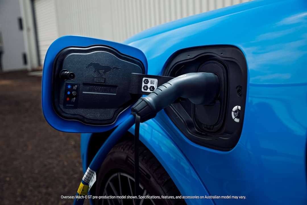 Ford Mustang Mach-E charging port with plug Ford Mustang Mach-E charging port with plug