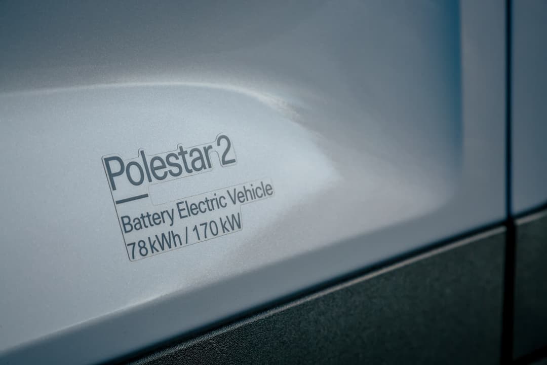 Polestar 2 battery and power sticker Polestar 2 battery and power sticker