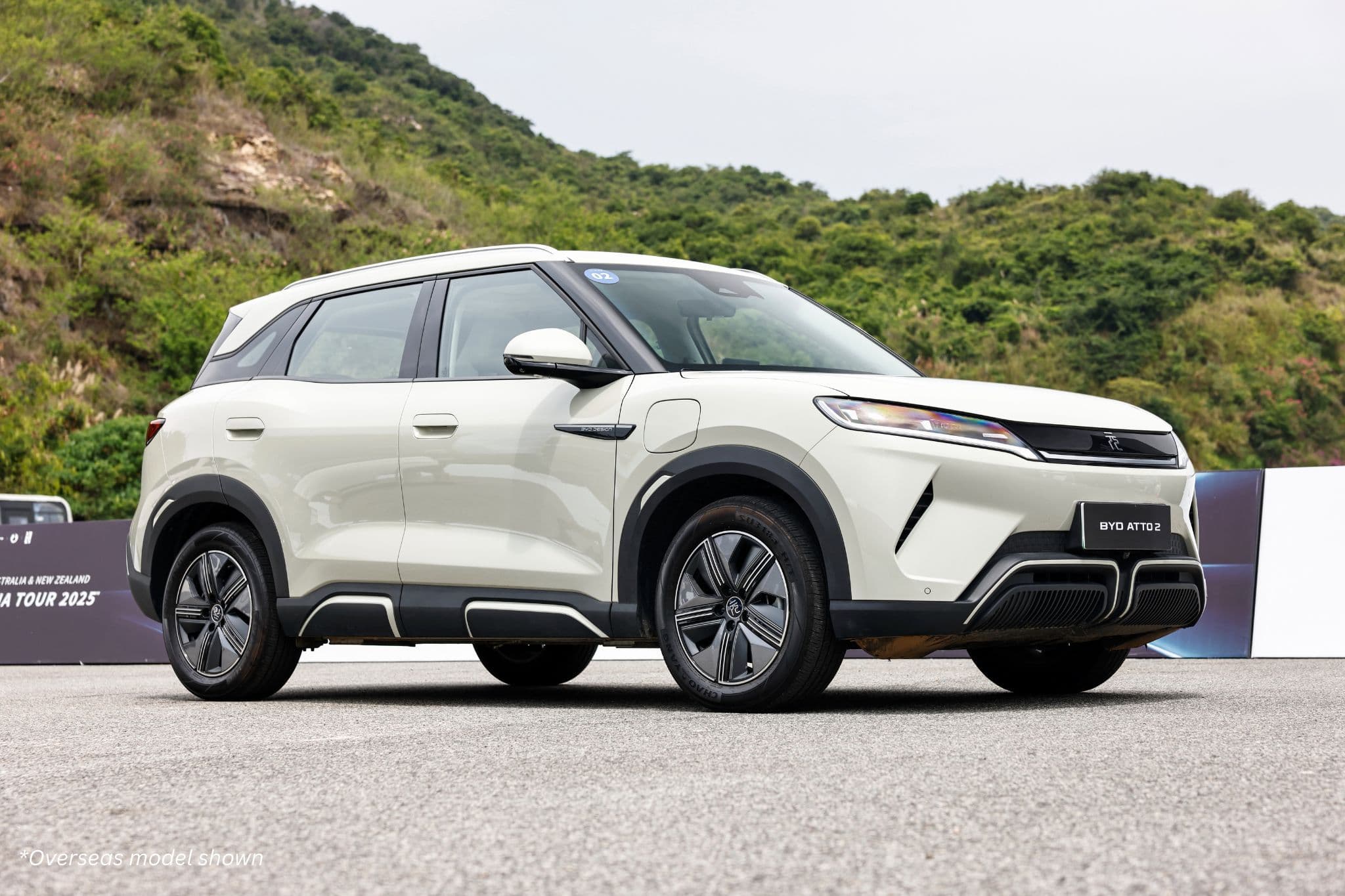 BYD Atto 2 side profile showing compact SUV design BYD Atto 2 side profile showing compact SUV design