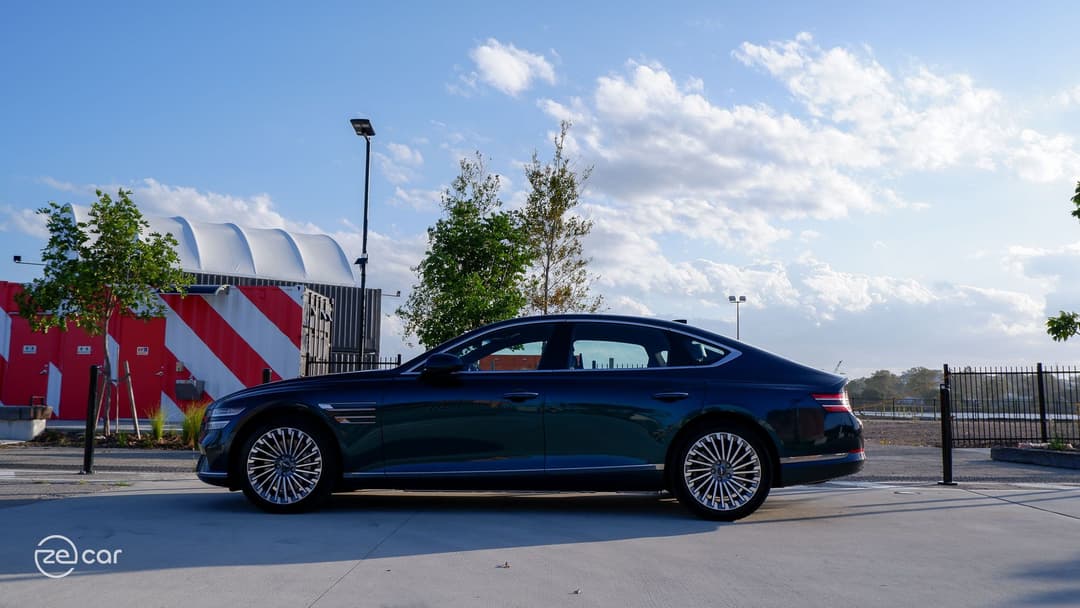 Genesis Electrified G80 side view Genesis Electrified G80 side view