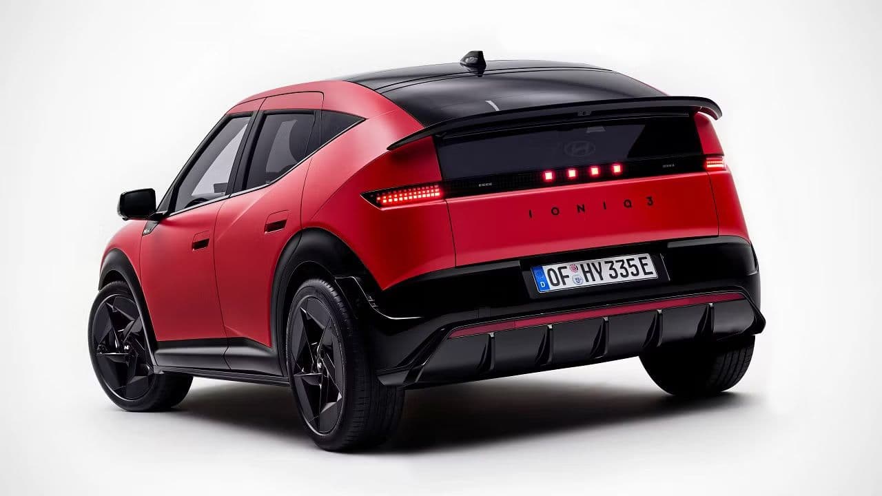 2027 Hyundai Ioniq 3 rear view 2027 Hyundai Ioniq 3 rear view