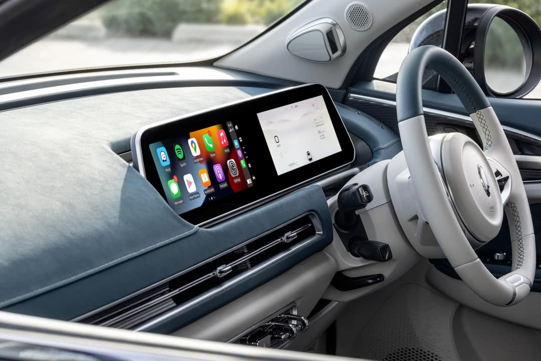 Polestar 2 front wheel and GWM Ora touchscreen