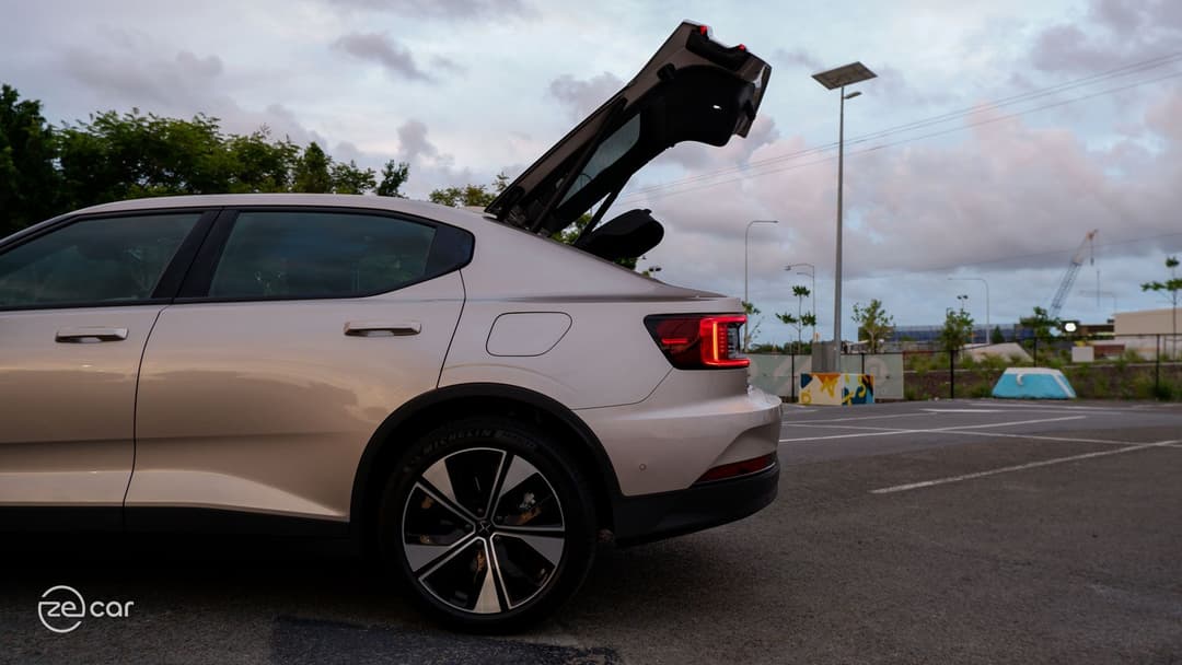 Polestar 2 Spotify and liftback tailgate