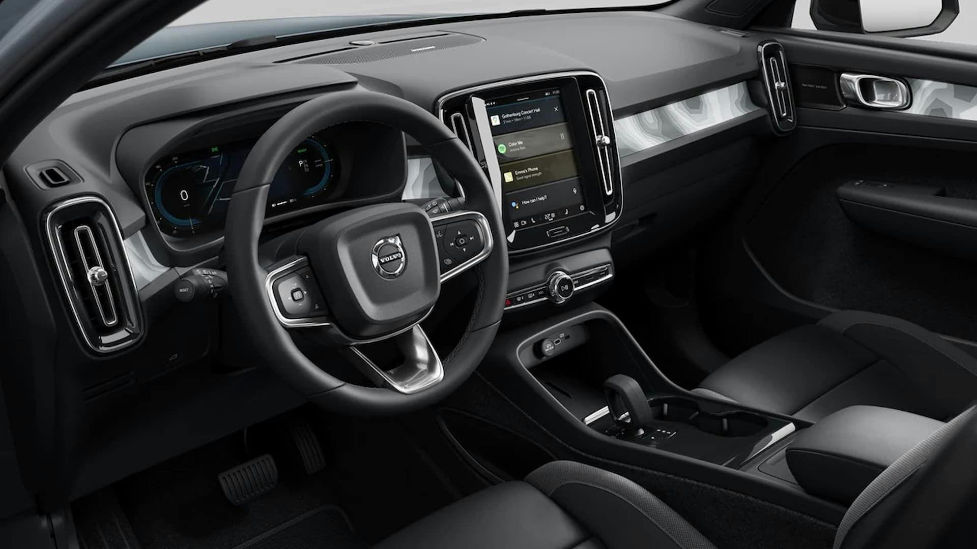 Volvo C40 black interior