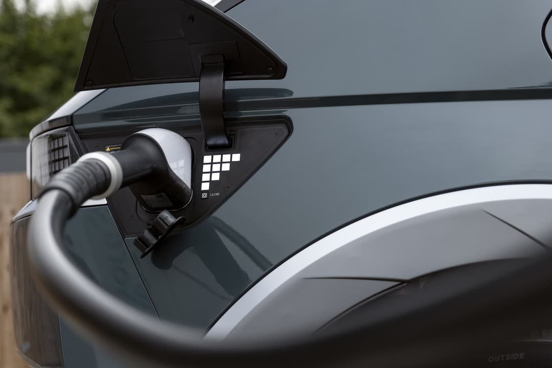 DC charging plug inserted to Hyundai Ioniq 5 DC charging plug inserted to Hyundai Ioniq 5