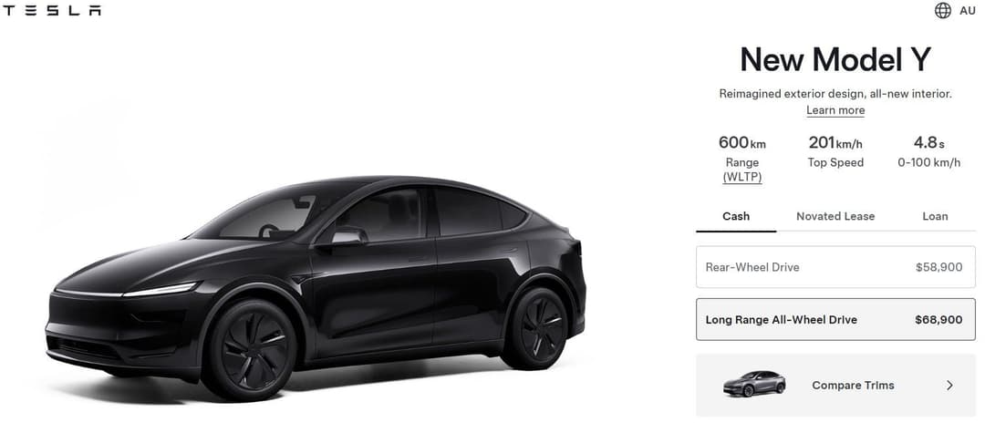 tesla model y new range tesla model y new range