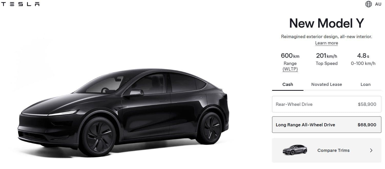 tesla model y new range tesla model y new range