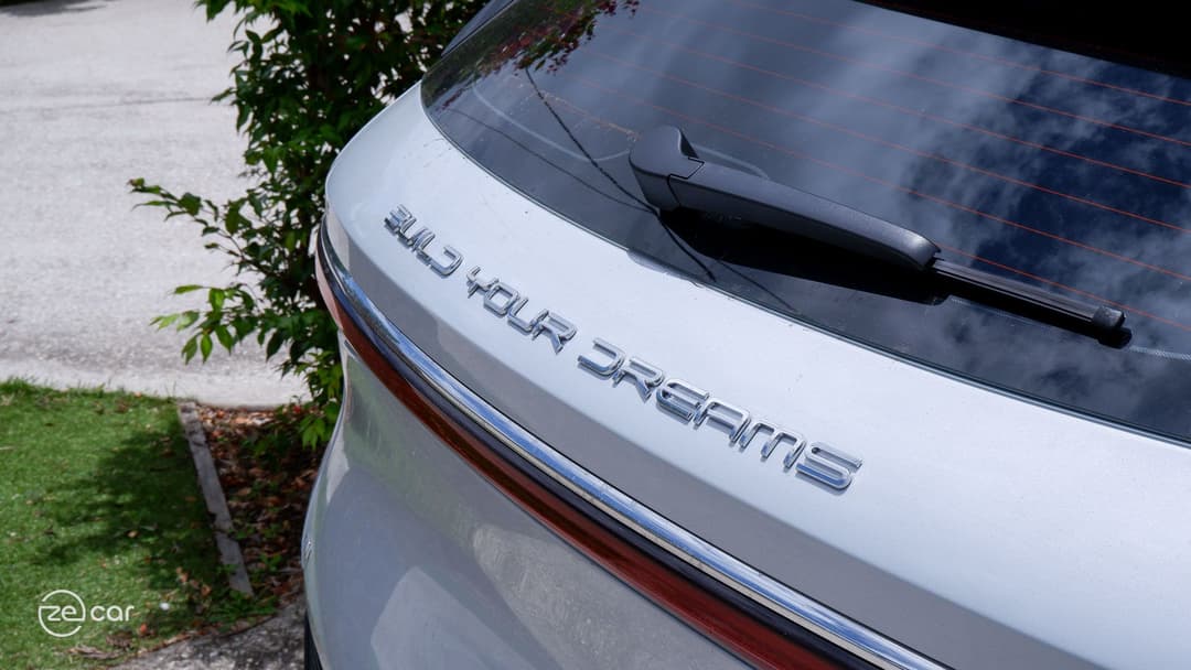 BYD Atto 3 rear logo and interior touchscreen