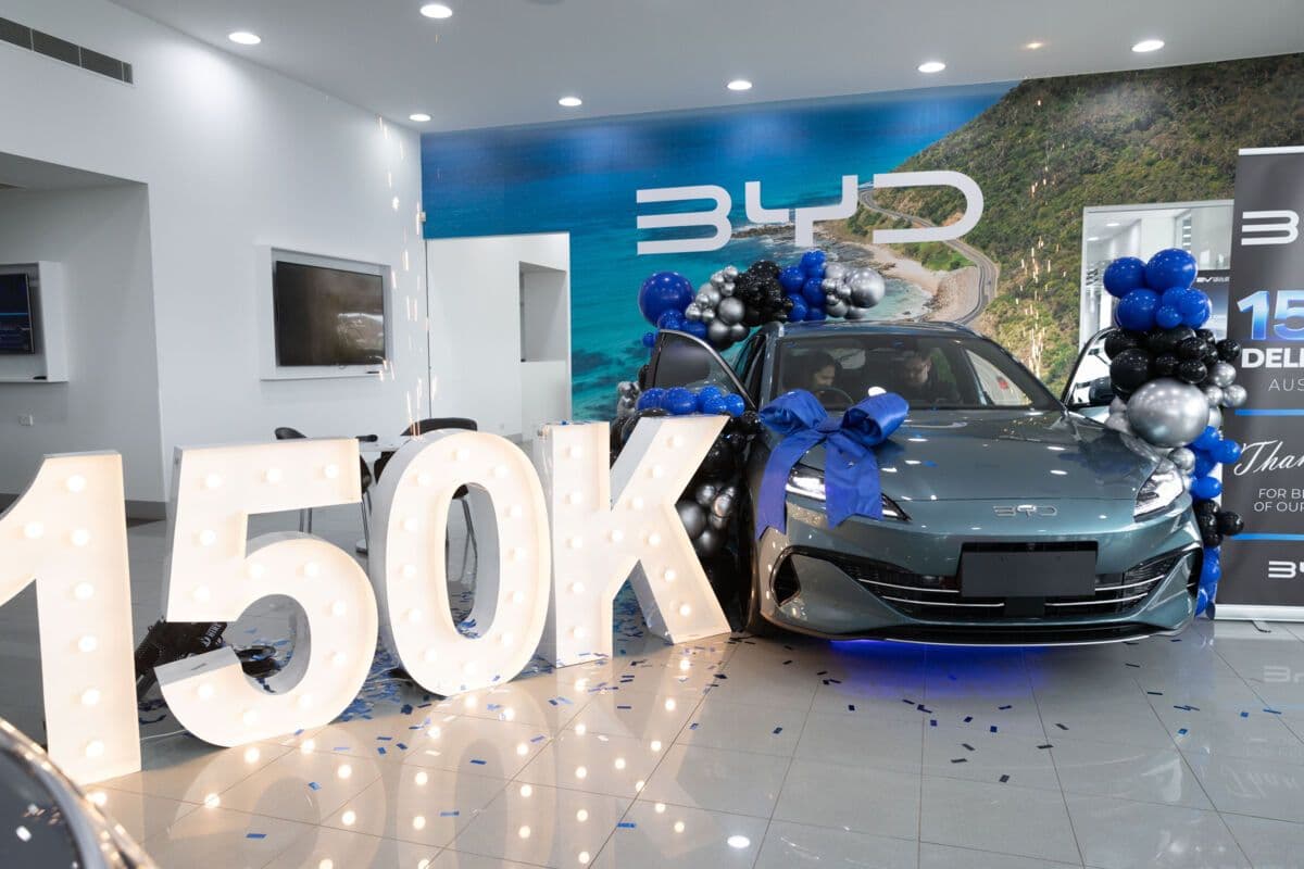 BYD Australia delivers its 150,000th vehicle, a Seal 6 Touring, to a customer at BYD Warrnambool in Victoria BYD Australia delivers its 150,000th vehicle, a Seal 6 Touring, to a customer at BYD Warrnambool in Victoria