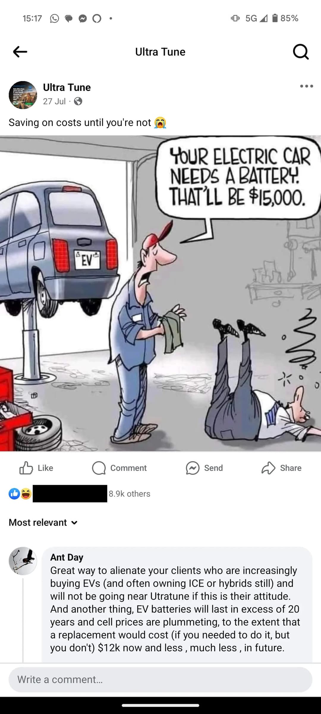 Ultratune anti EV social media post example 1 (deleted after XPENG announcement) Ultratune anti EV social media post example 1 (deleted after XPENG announcement)