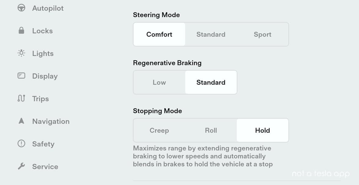 tesla regen setting tesla regen setting