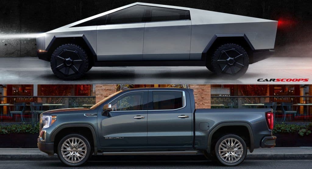 Tesla Cybertruck vs Chevvy Silverado Tesla Cybertruck vs Chevvy Silverado