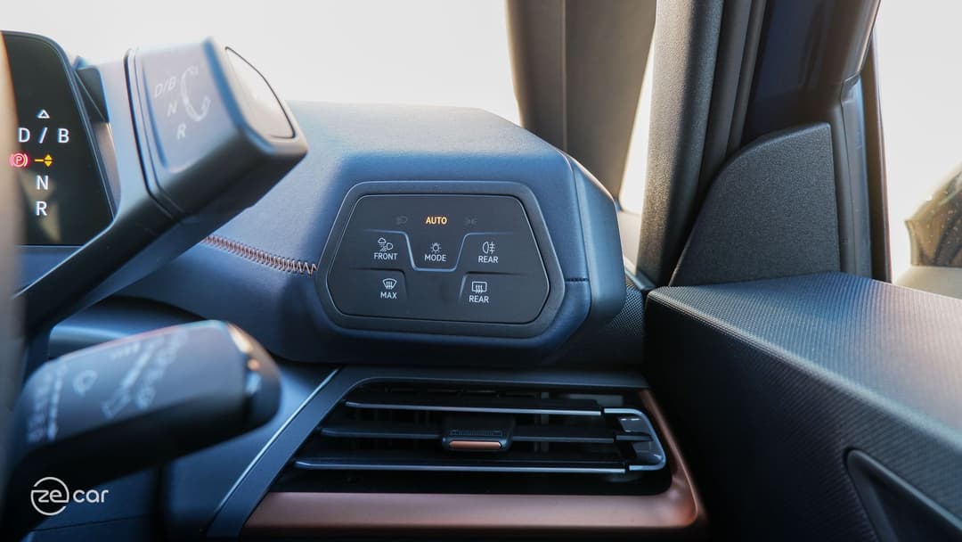 Cupra Born light control panel and instrument display