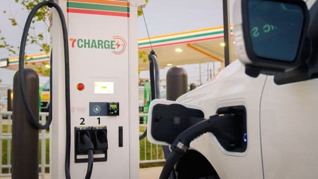 EV Charger at 7-eleven service station in the US EV Charger at 7-eleven service station in the US